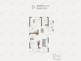 裕华会园D户型户型图