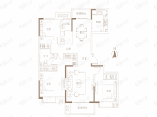 电建中牟洺悦苑3室2厅2卫户型图