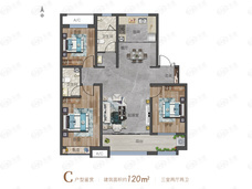 淄博荷塘月色高层C户型户型图