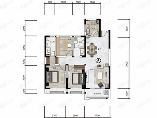 裕华会园118㎡户型户型图