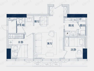 中建鄂旅投岭南悦府E户型户型图