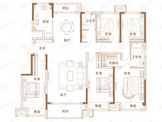 路劲九郡建面约190㎡户型户型图