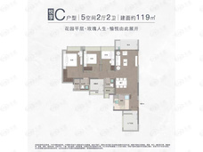 耀胜新世界广场|耀胜尊府5室2厅2卫户型图