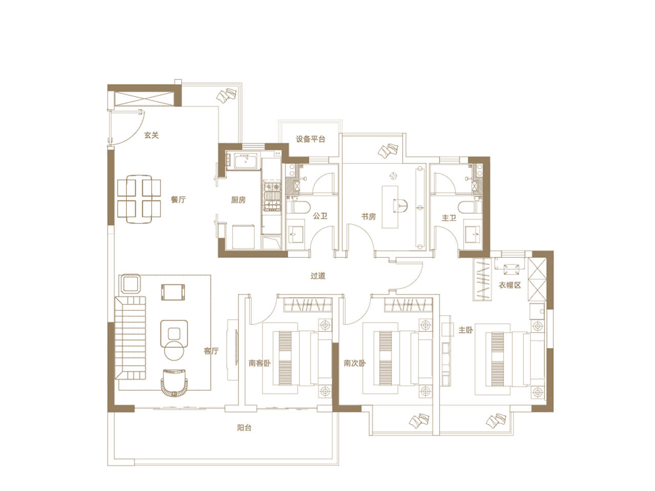 最全户型一览！红谷滩金地九峯境四居室,三居室约12000元/㎡