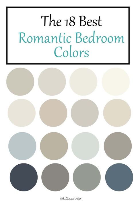 Are you on the lookout for the best romantic bedroom colors? Well, look no further! I have 18 of the best romantic colors for couples. Color Master Bedrooms Decor, Nice Bedroom Paint Colors, Master Bedrooms Decor Cozy Relaxing Colors, Bedroom Colors White Furniture, Neutral Master Bedrooms Decorating Ideas, Best Soothing Bedroom Colors, Calm Romantic Bedroom Ideas, Modern Bedroom Colors Paint, Cool Wall Colors For Bedroom