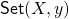 {\sf Set}(X, y)