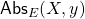 {\sf Abs}_E(X, y)