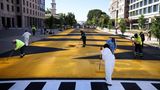 Ein "Black Lives Matter"-Schriftzug auf einer Straße in Washington, D.C.