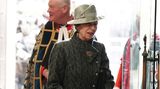 Den Commonwealth Day feiert die britische Königsfamilie jedes Jahr mit einem Gottesdienst in der Westminster Abbey. 2023 trägt Prinzessin Anne ihren gemusterten Mantel.