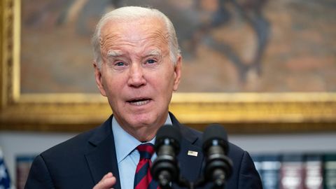 US-Präsident Joe Biden spricht im Weißen Haus