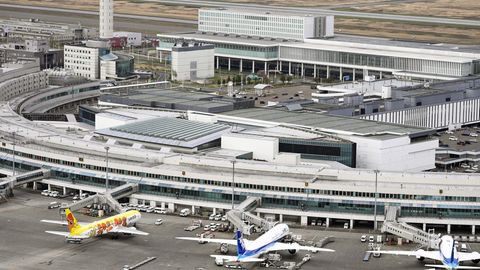 Der Flughafen Neu Chitose im Norden Japans