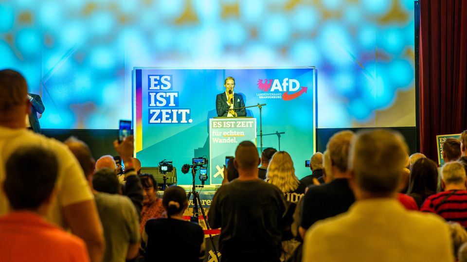 AFD Wahlkampf in Brandenburg