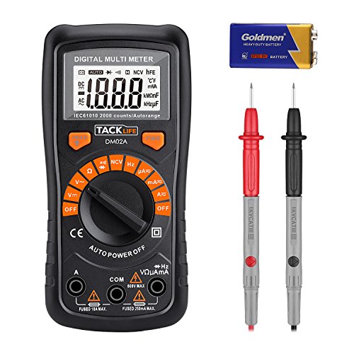 Tacklife DM02A Klassisches Digital-Multimeter