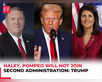 Trump says Haley, Pompeo will not join second administration:Image