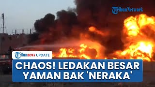 Penampakan Ledakan Dahsyat Pembangkit Listrik & Pelabuhan Yaman Dirudal Israel, Kobaran Api Membesar