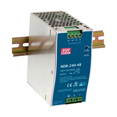 明纬电源NDR-240-24 240W10A220V转24V直流变压器工控PLC驱动电柜