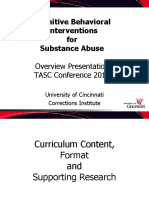 Cognitive Behavioral Interventions For Substance Abuse: Overview Presentation TASC Conference 2013