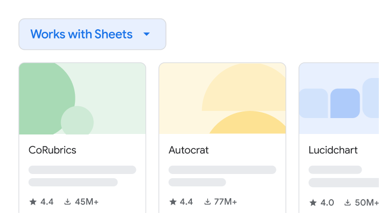 Sheets 작업 통합의 스타일 지정 이미지