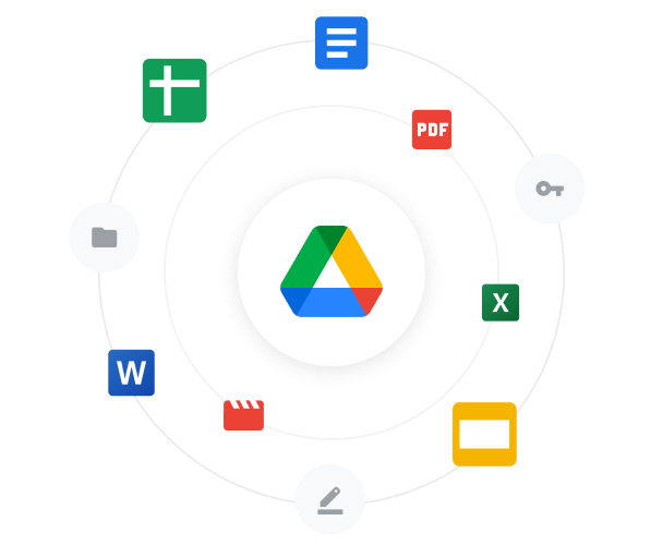 一系列 Google Workspace 熱門產品嘅標誌