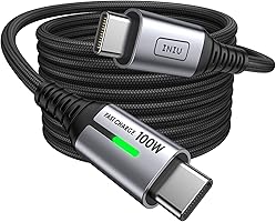 INIU USB C Kabel, 100W [2m] PD3.0 Schnellladekabel USB C auf USB C, Nylon Geflochten Ladekabel USB-C Ladegerät für...