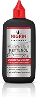 NIGRIN BIKE-CARE Allwetter-Kettenöl, 100 ml Flasche, Fahrradkettenöl, verringert Reibung, macht Fahrradketten leichtläufig