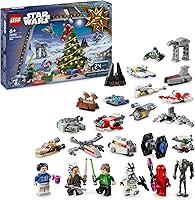 LEGO Star Wars Adventskalender 2024, 18 Mini-Modelle und 6 Charaktere zum Sammeln, Vorweihnachtsgeschenk für Jungen &...