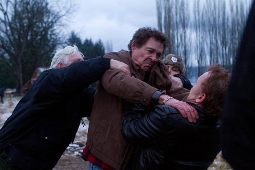 Sherilyn Fenn, Bruce Davison, Danny Bonaduce, and Barry Williams in Bigfoot (2012)