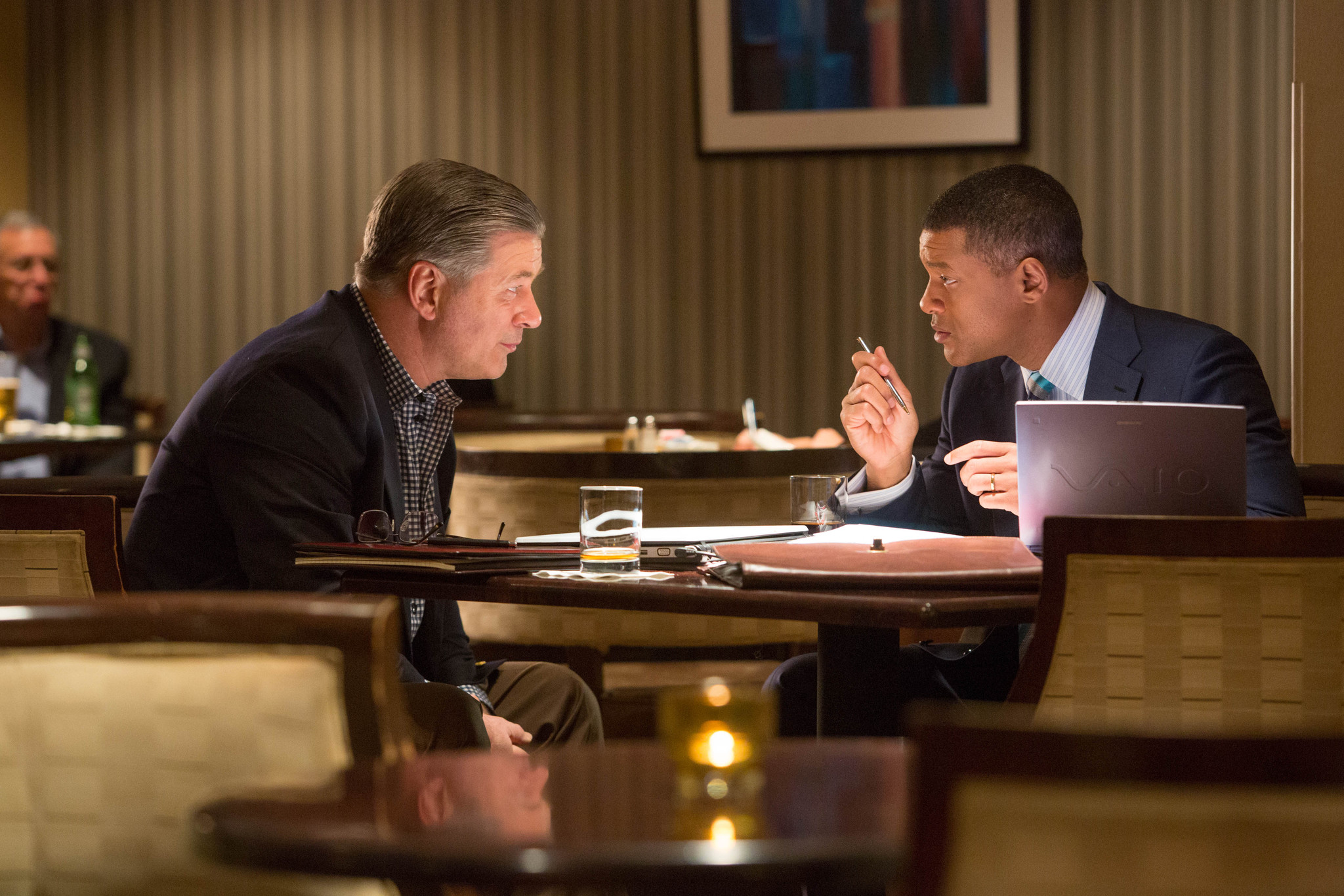 Will Smith and Alec Baldwin in Concussion (2015)