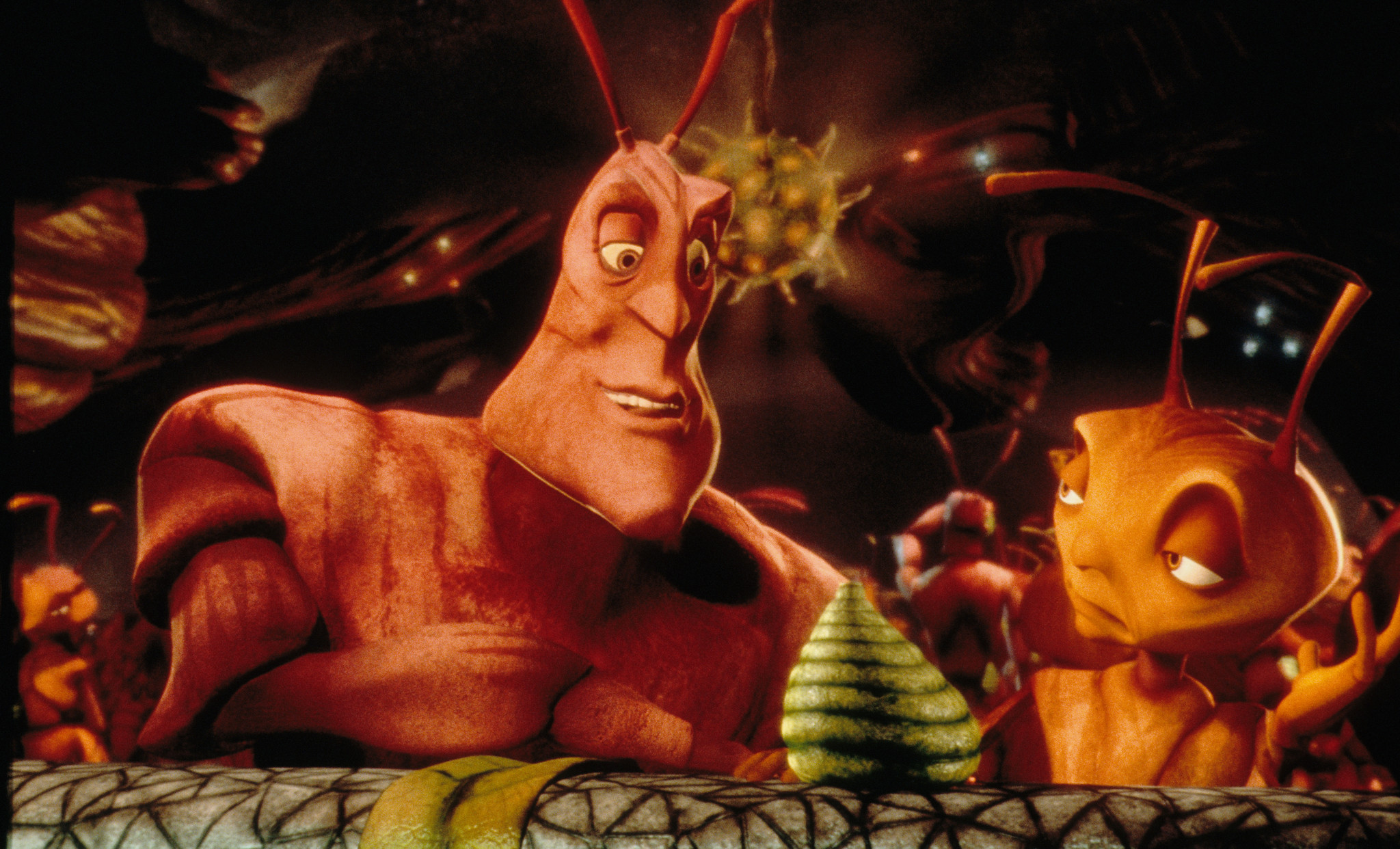 Woody Allen and Sylvester Stallone in Antz (1998)