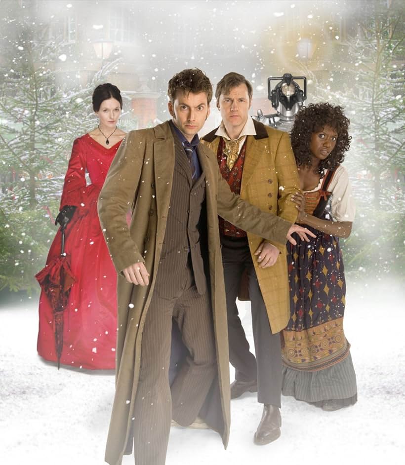 Dervla Kirwan, David Morrissey, David Tennant, and Velile Tshabalala in Doctor Who (2005)