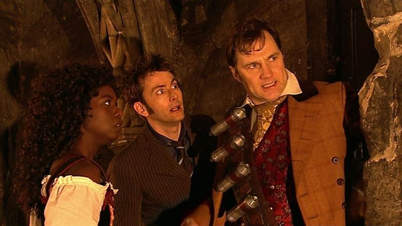 David Morrissey, David Tennant, and Velile Tshabalala in The Next Doctor (2008)