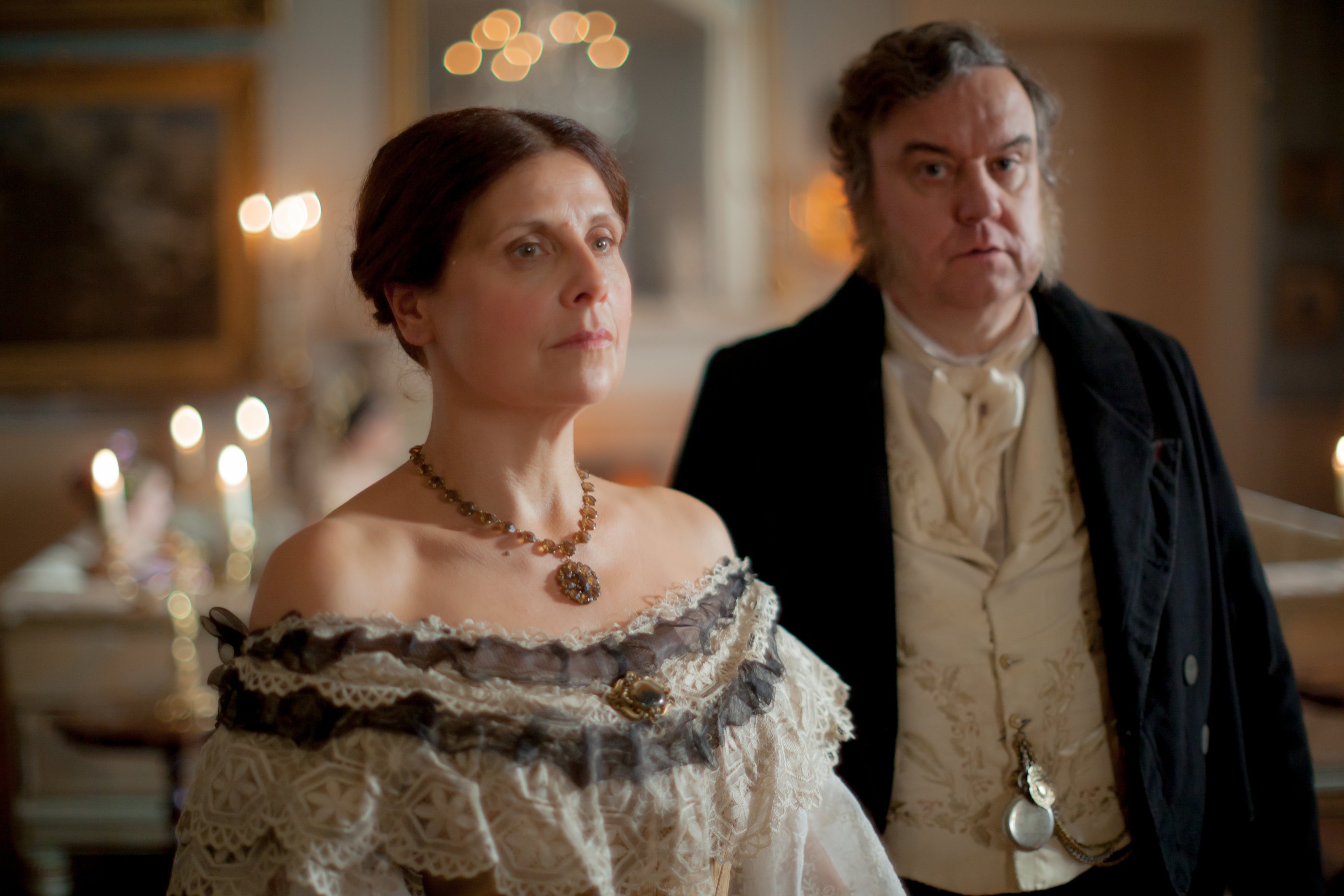 Rebecca Front and Richard McCabe in Doctor Thorne (2016)