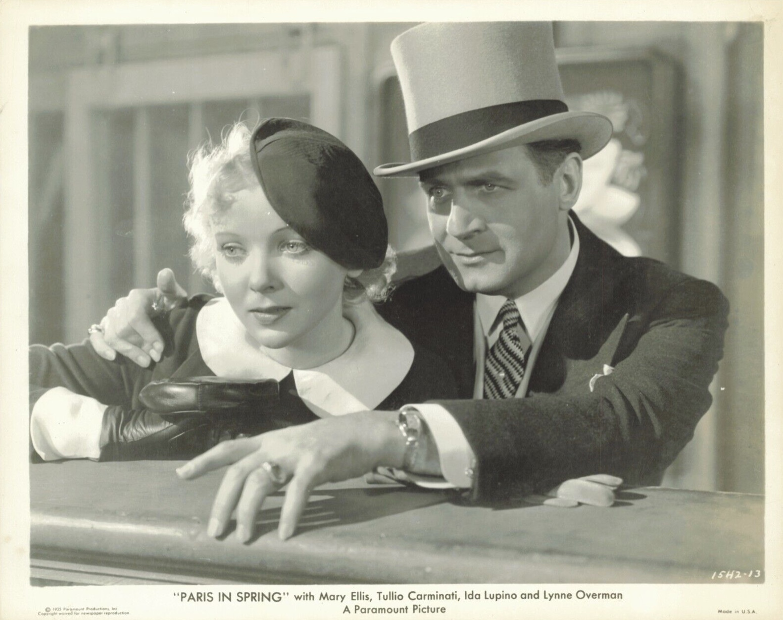 Tullio Carminati and Ida Lupino in Paris in Spring (1935)