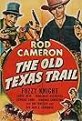 Rod Cameron, Marjorie Clements, Eddie Dew, George Eldredge, and Fuzzy Knight in The Old Texas Trail (1944)