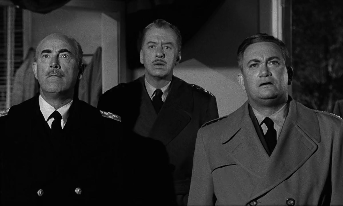 Raymond Bailey, Wendell Holmes, and David Lewis in The Absent Minded Professor (1961)