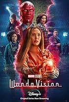 Paul Bettany, Elizabeth Olsen, Kat Dennings, Kathryn Hahn, Randall Park, and Teyonah Parris in WandaVision (2021)