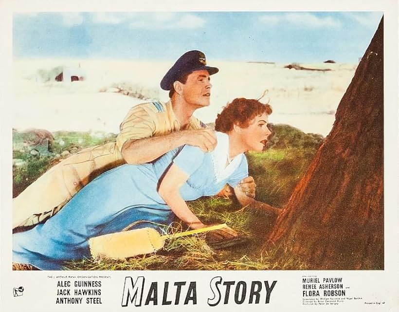 Renée Asherson and Anthony Steel in Malta Story (1953)