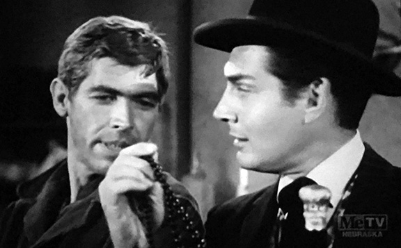 James Coburn and Gene Barry in Bat Masterson (1958)