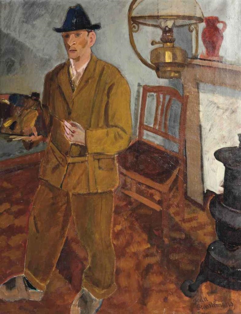 Self portrait by Jean Brusselmans, 1921