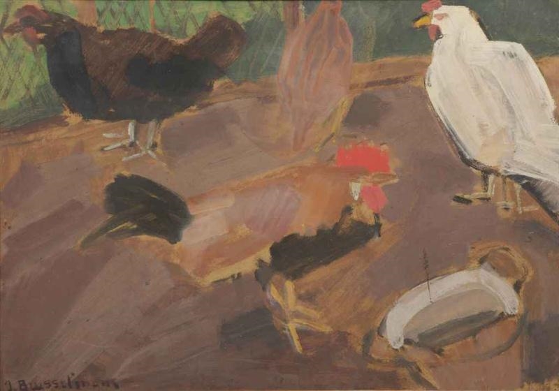 Rooster and chicken