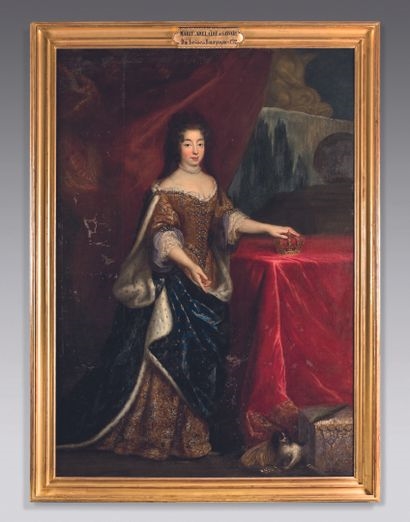 Artwork by French School, 18th Century, Presumed full-length portrait of Marie-Adélaïde de Savoie, Duchess of Burgundy (1685-1712), Made of Oil on canvas