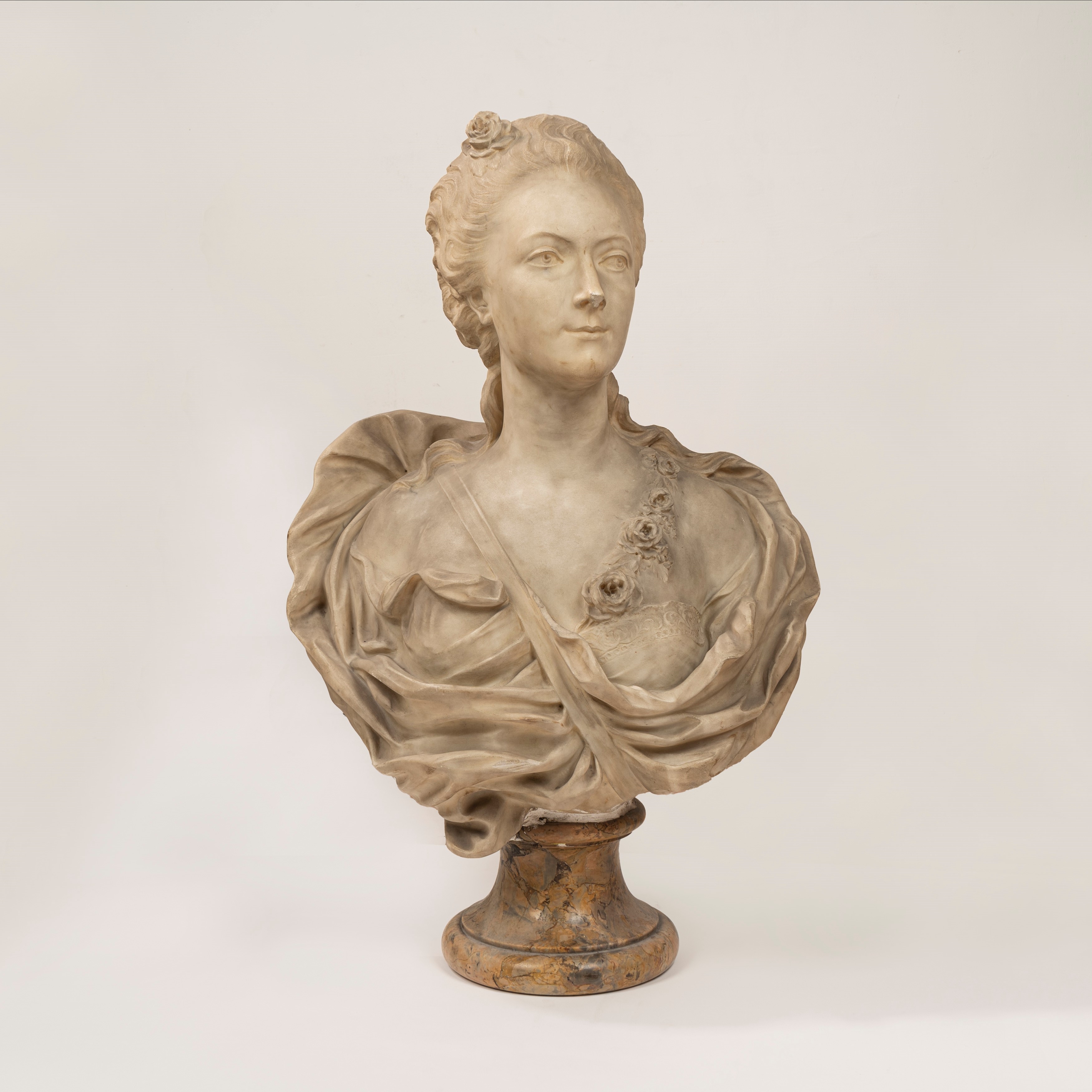 Bust portrait of a gentlewoman - French School, 18th Century