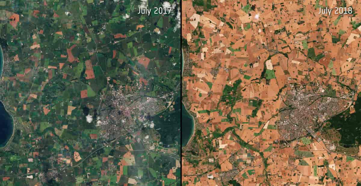 Danmark i juli i 2017 og 2018