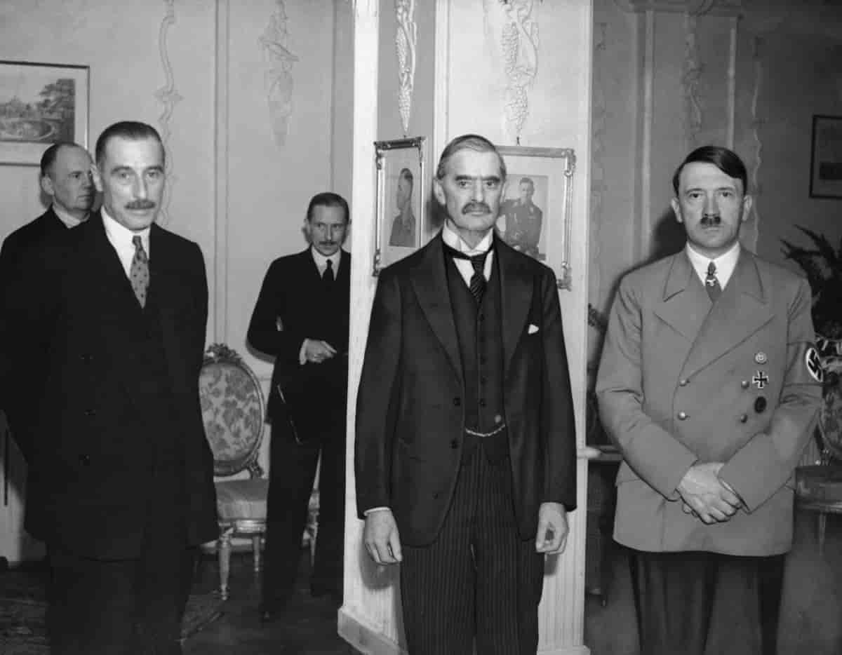 Henderson, Chamberlain og Hitler i Bad Godesberg, 23. september 1938