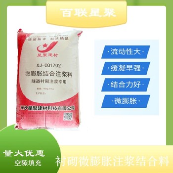 浙江湖州省时省力微膨胀注浆料微膨胀衬砌拱顶带模注浆结合料