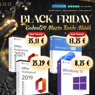 Varajane Musta reede müük: Godeal24-st saad eluaegse Microsoft Office ja Windows 11 hinnaga alates 10 eurot!