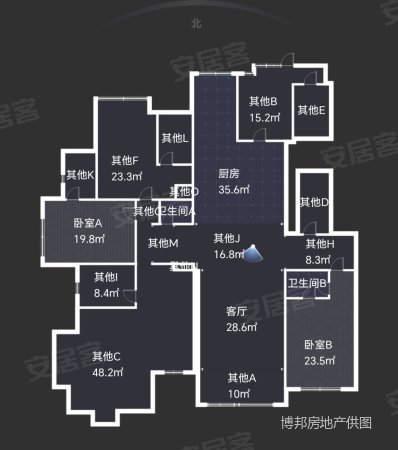 锦河湾小区4室2厅4卫400㎡南北580万