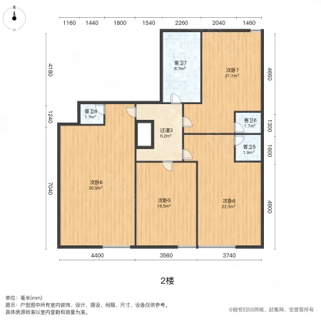 兴盛小区9室0厅9卫148.4㎡南北100万