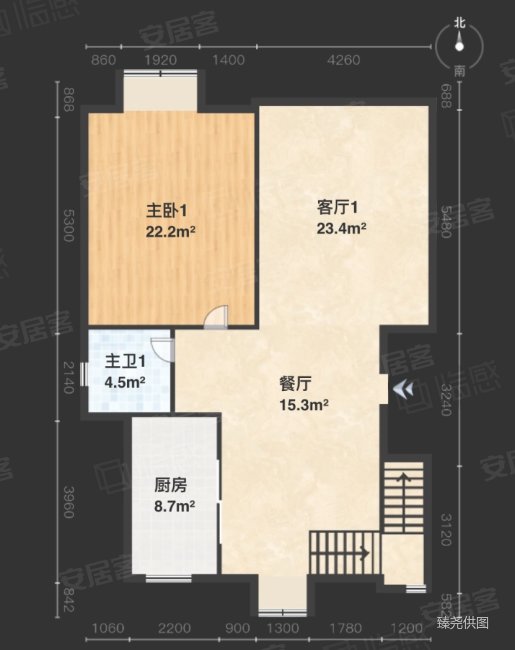 北唐新苑(西区)4室4厅2卫171.06㎡南北260万