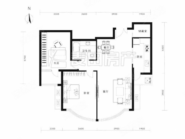 东湖湾(西区)2室2厅1卫114㎡南1250万